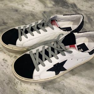 Golden Goose Hi star platform size 38 white  black